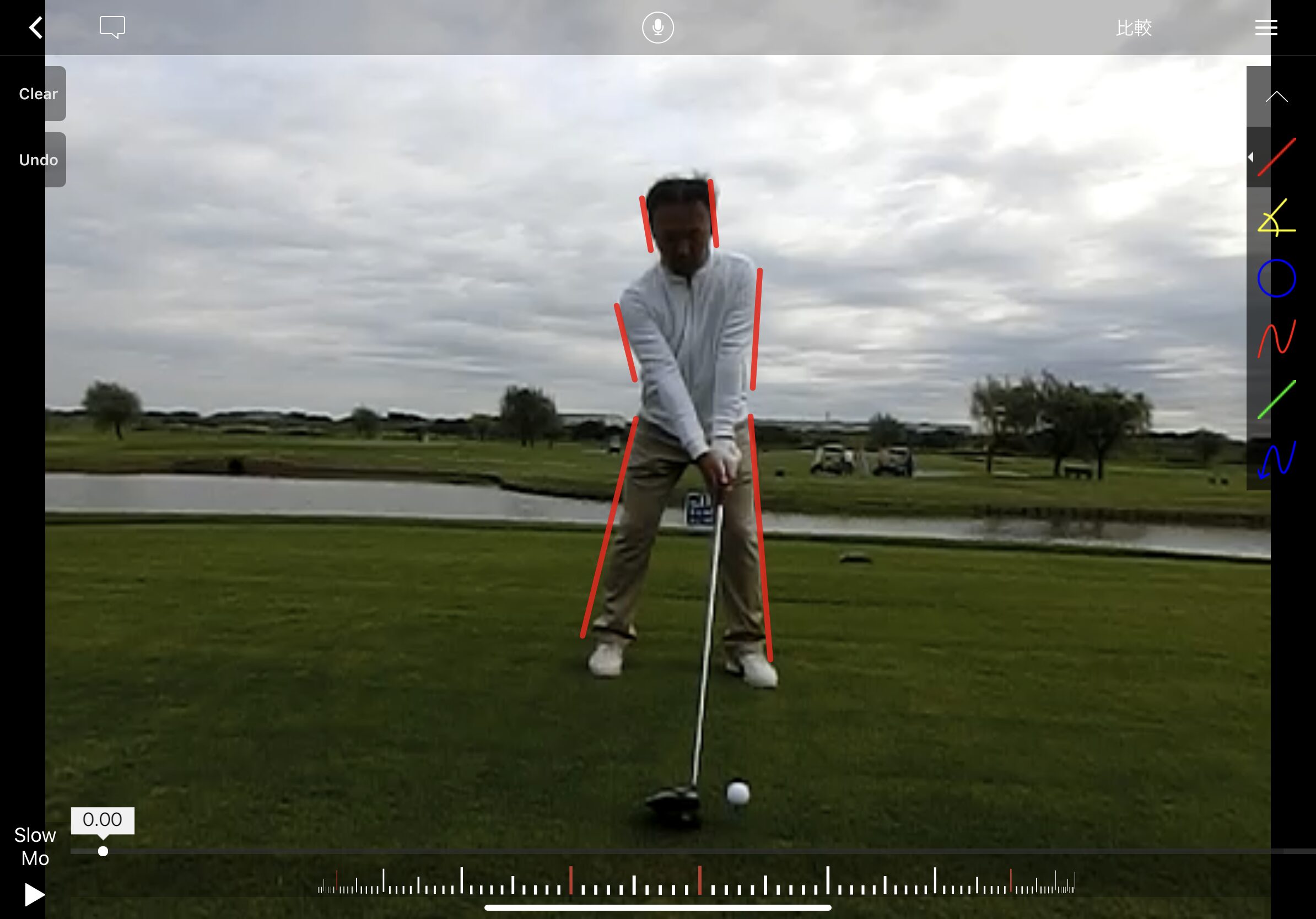 川口 ゴルフレッスン TrackMan スイング解析 正面